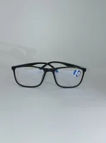 عینک مشکی مستطیلی با عدسی بلوکات